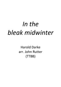 In the bleak midwinter cover